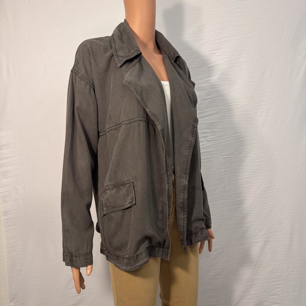 Caslon Open Front Collared Utility Jacket Grey-Gr… - image 7